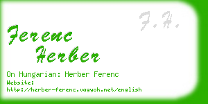 ferenc herber business card